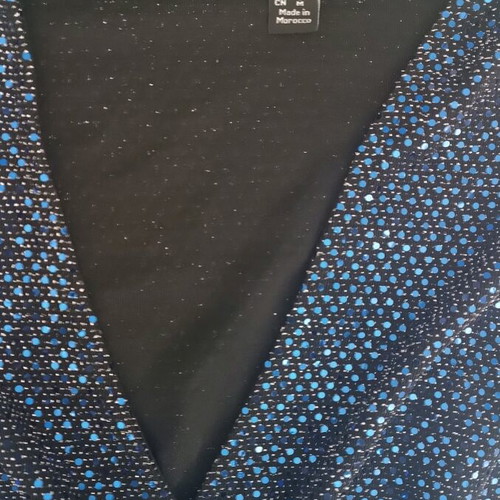 New Look shiny evening blouse like new, black and blue