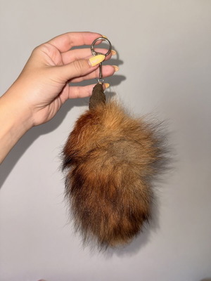 Keychain, beige and brown