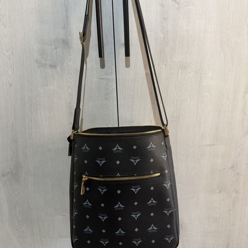 La tour Eiffel crossbody bag like new, large size, black and blue