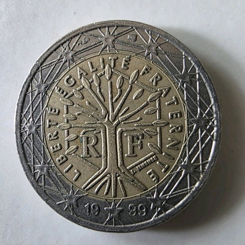 2 Euro Coin France 1999 used, Liberté Egalité Fraternité