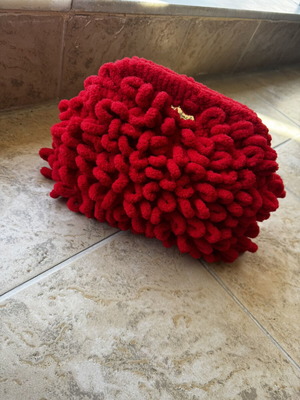 Puffy τσάντα κοραλοκόκκινη με matchy-matchy scrunchie καινούργια
