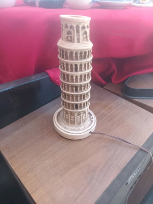 Vintage 1974 Hand Made Replica Of Leaning Tower Of Pisa-Signed By Lio Angeli