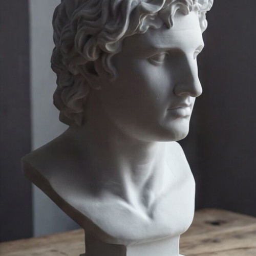 Alexander the Great 3D printed bust 22cm new, MAT PLA