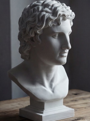 Alexander the Great 3D printed bust 22cm new, MAT PLA