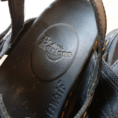 Dr. Martens platform sandals used, leather, black