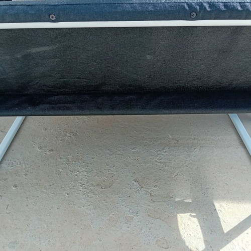 Two-seat sofa like new with metal frame, set of two