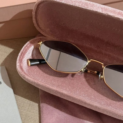 Miu Miu SMU56Z Gold Metal Sunglasses new