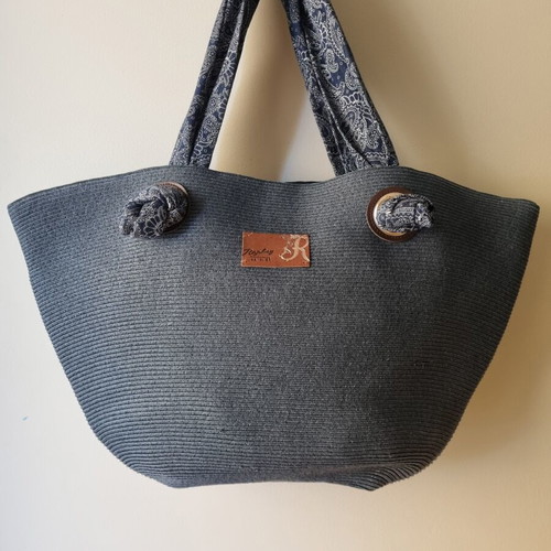 Replay shoulder bag new, straw with fabric lining