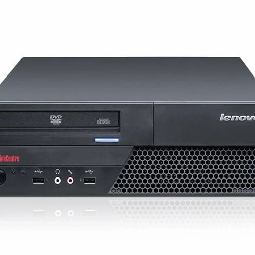 Lenovo ThinkCentre SFF desktop computer used with LG 20" monitor