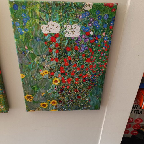 Decorative canvas painting inspired by Gustav Klimt used, 40×30 cm