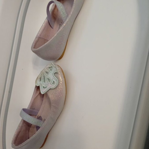 Girls' ballerina shoes size 25, like new, lilac glitter