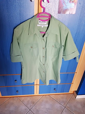 Columbia small γυναικείο πουκάμισο 100% cotton χρώμα: χακί