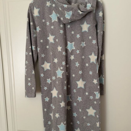 Marks & Spencer cotton robe grey with stars like new, size 8-10