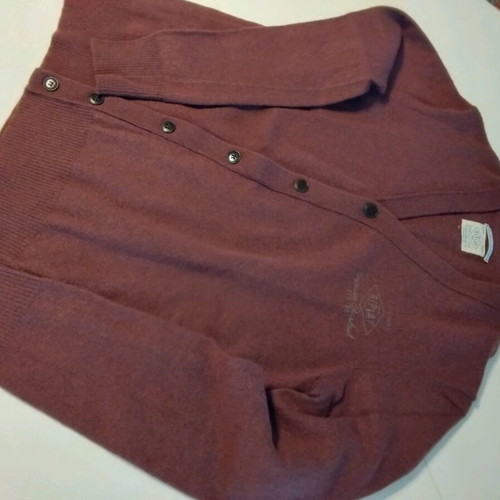 Replay men's wool cardigan size L like new, burgundy