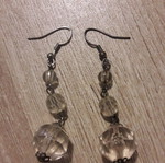 Earrings used with plastic beads