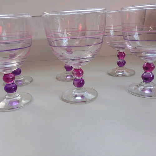 Set of 6 glass ice cream goblets like new