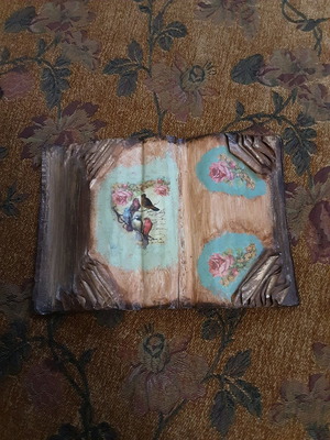 Βιβλίο διακοσμητικό παλαιωμένο σαν πίνακας
