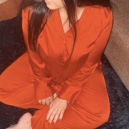 Satin set Zara red like new women's