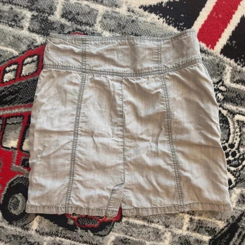 Sel By Peppercorn Zip Front Skirt grey size 36 small tencel like new