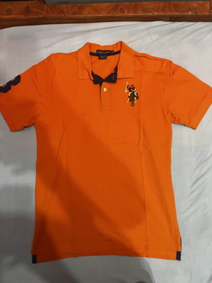 Παιδική μπλούζα U.S. Polo Assn. XL (αντρικό S), πορτοκαλί, καινούρια