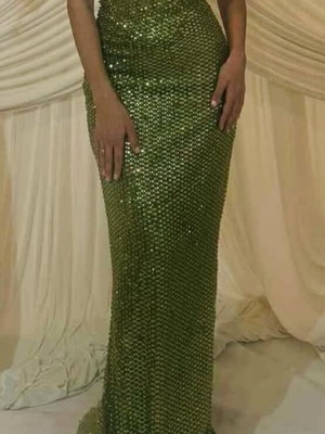 Evening dress with sequins like new, size S