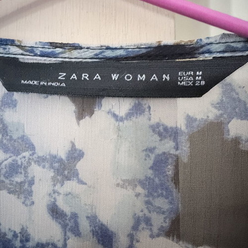 Zara medium floral transparent kimono with black lace