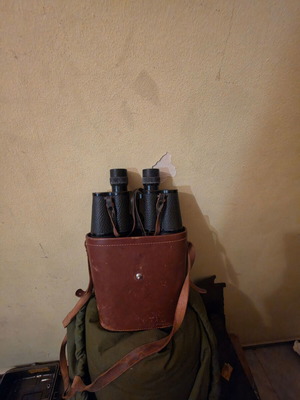 Zeiss binoculars 1940 Greek army WWII with original leather case