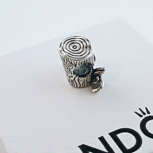 Pandora Forest Monster Charm new, silver and green magical creature