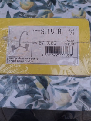 Μπαταρία νιπτήρος γέφυρα Silvia καινούργια στη συσκευασία της Viospiral