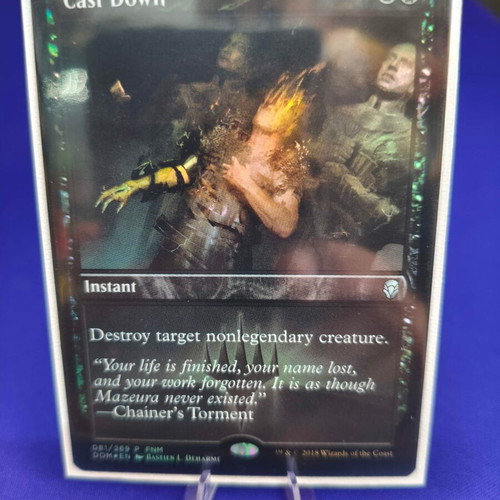 Magic the Gathering Cast Down Foil card like new
