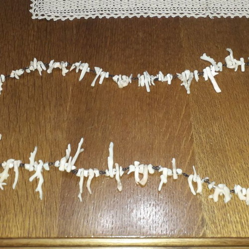Vintage coral necklace used with silver