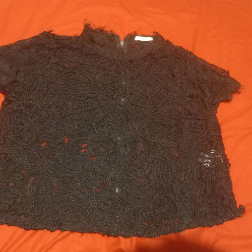Zara lace blouse size L with back zipper