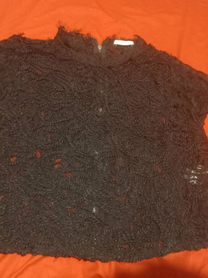 Zara lace blouse size L with back zipper