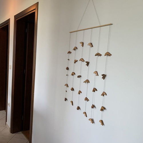 Mobile with 30 Wooden Dolphins New Wall Decoration