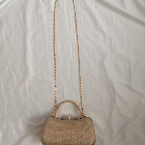 Elegant clutch bag gold color new