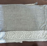 Cashmere pashmina new, grey and white, size 2.20x0.75