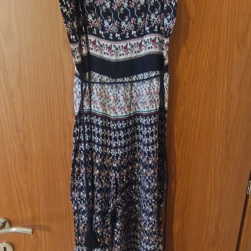 Lynne summer jumpsuit, medium size, black and multicolor