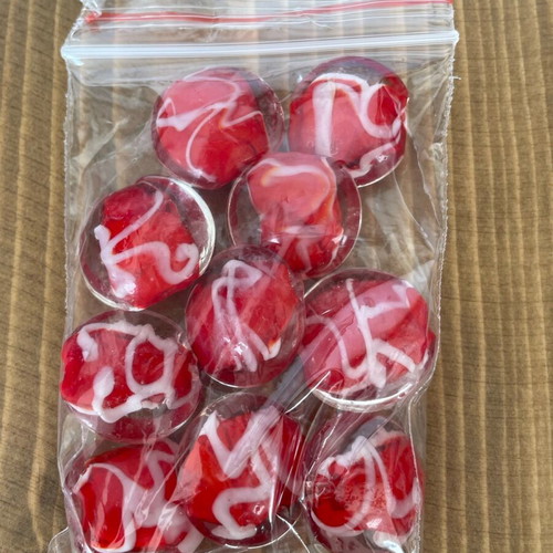 Glass beads like new, pack of 2 bags
