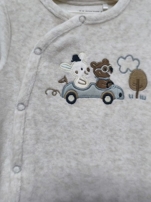 Velour romper cream size 6 months new
