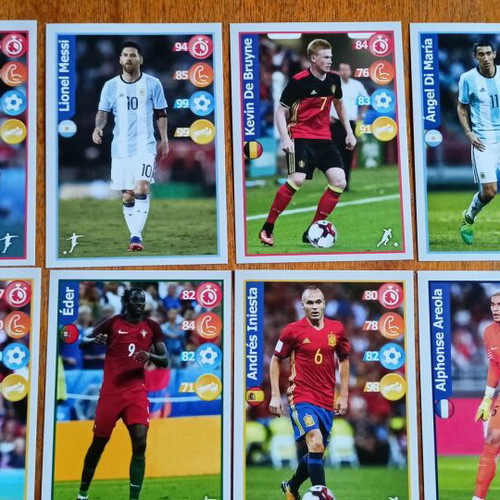 Panini Football Superstar Kelloggs Russia World Cup 2018 stickers new, pack of 15