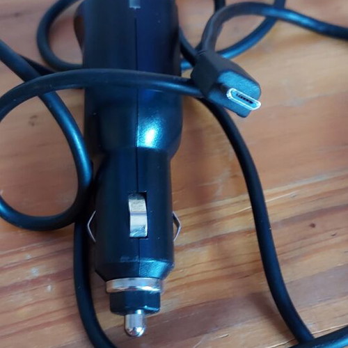 Car charger mini USB with adapter for micro USB used