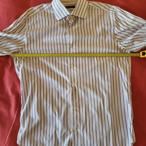 The Bostonians shirt used, size L, white and purple