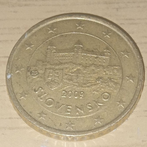 50 cents 2009 Slovakia like new