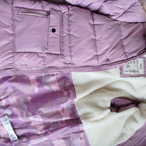 M&S Girls Coat New Light Pink Age 13-14