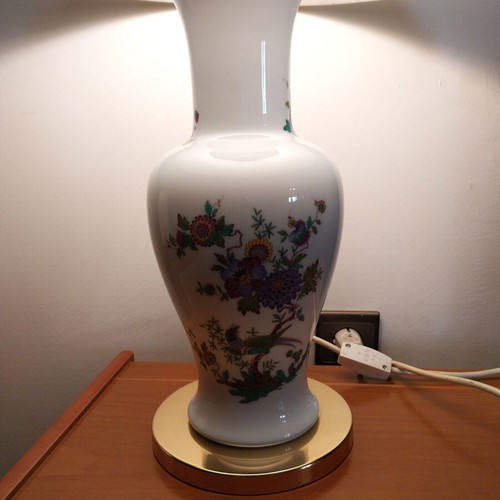 Vintage porcelain table lamp oriental / chinoiserie like new, 64 cm