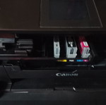 Πολυμηχάνημα Canon MG7150 μεταχειρισμένο, δεν αναγνωρίζει την κεφαλή, καφέ