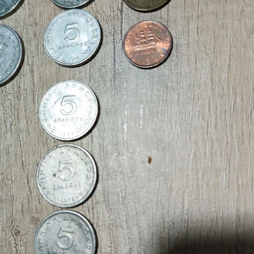 Drachma coins used, assorted