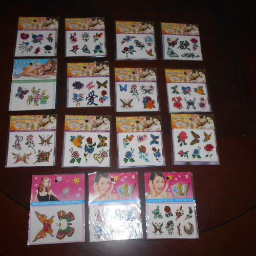 Stickers used, pack of 15 small packages