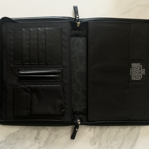 Tous luxury black document organizer briefcase