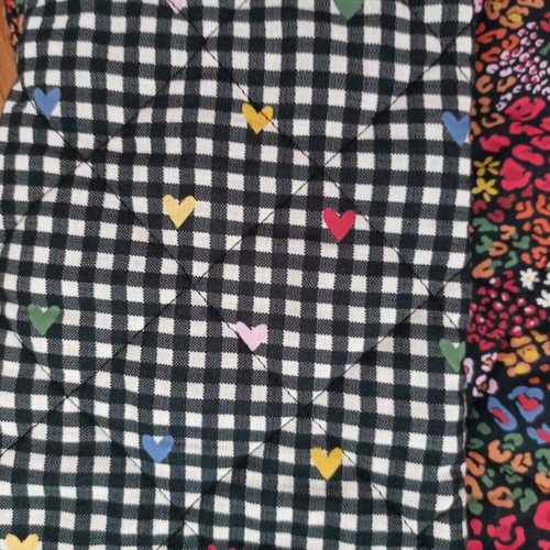 Patchwork quilted jacket colorful new one size